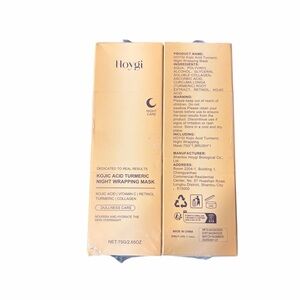 2-Pack Hoygi Kojic Acid Turmeric Night Wrapping Mask NIB